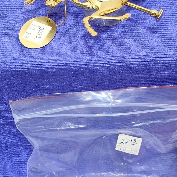 Crystal Delight 24K GP Reindeer Suncatcher Austrian Crystals Window Display 1997 - Picture 7 of 10